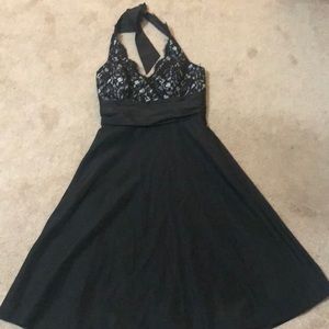Black halter dress